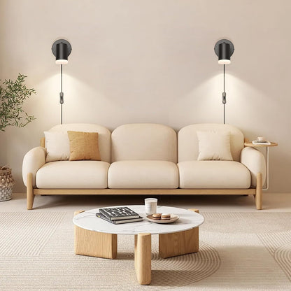 Wall Lights with Switch. Adjustable GU10 Plug-In Lamps 2 Pack