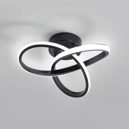 20W Dimmable LED Ceiling Light – Black Round Fixture Ø25cm