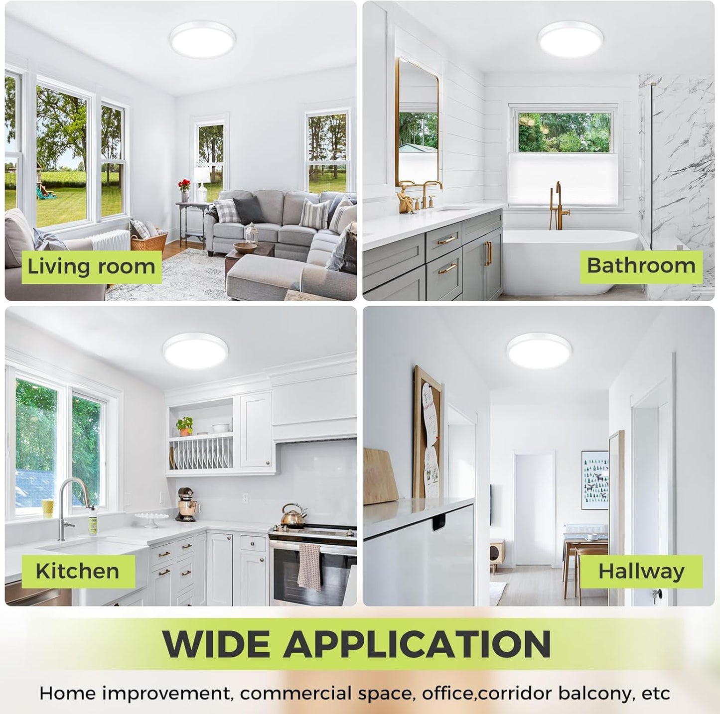 LED Ceiling Light. IP54. 3 Colour Temps. Flush Mount