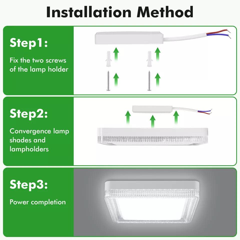 LED Round & Square Ceiling Light – 12W-48W. IP44