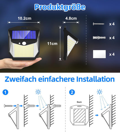 4 Pack Solar Motion Sensor Lights