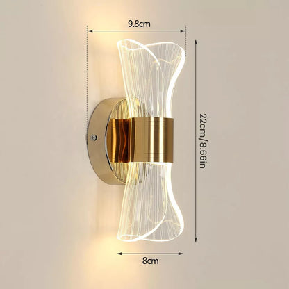 Modern 12W Dimmable LED Wall Sconce with Adjustable Color