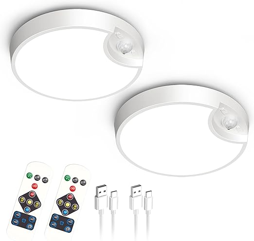 Rechargeable 7.5 Motion Sensor Ceiling Light. Remote