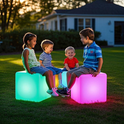 16 Waterproof Color Changing LED Cube Stool Lamp