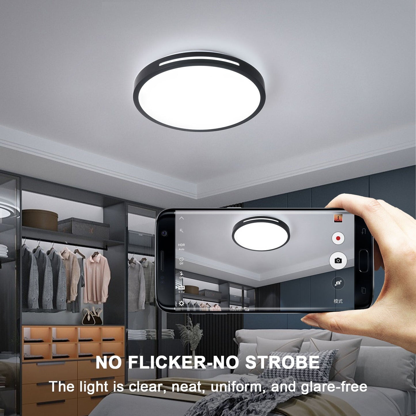 Modern Round LED Ceiling Light – 12W/18W. Cool White