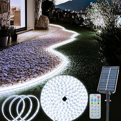 Solar LED Strip Lights – 10M 640 LEDs. Remote Control. Waterproof Outdoor Lighting