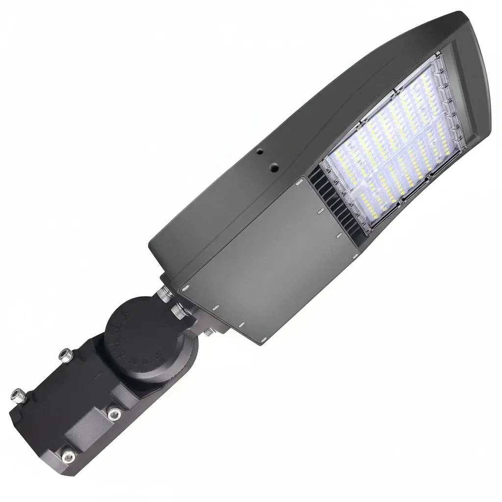 150W/100W/80W Selectable LED Parking Lot Light. 277-480V. Type III. 5000K. Bronze Housing