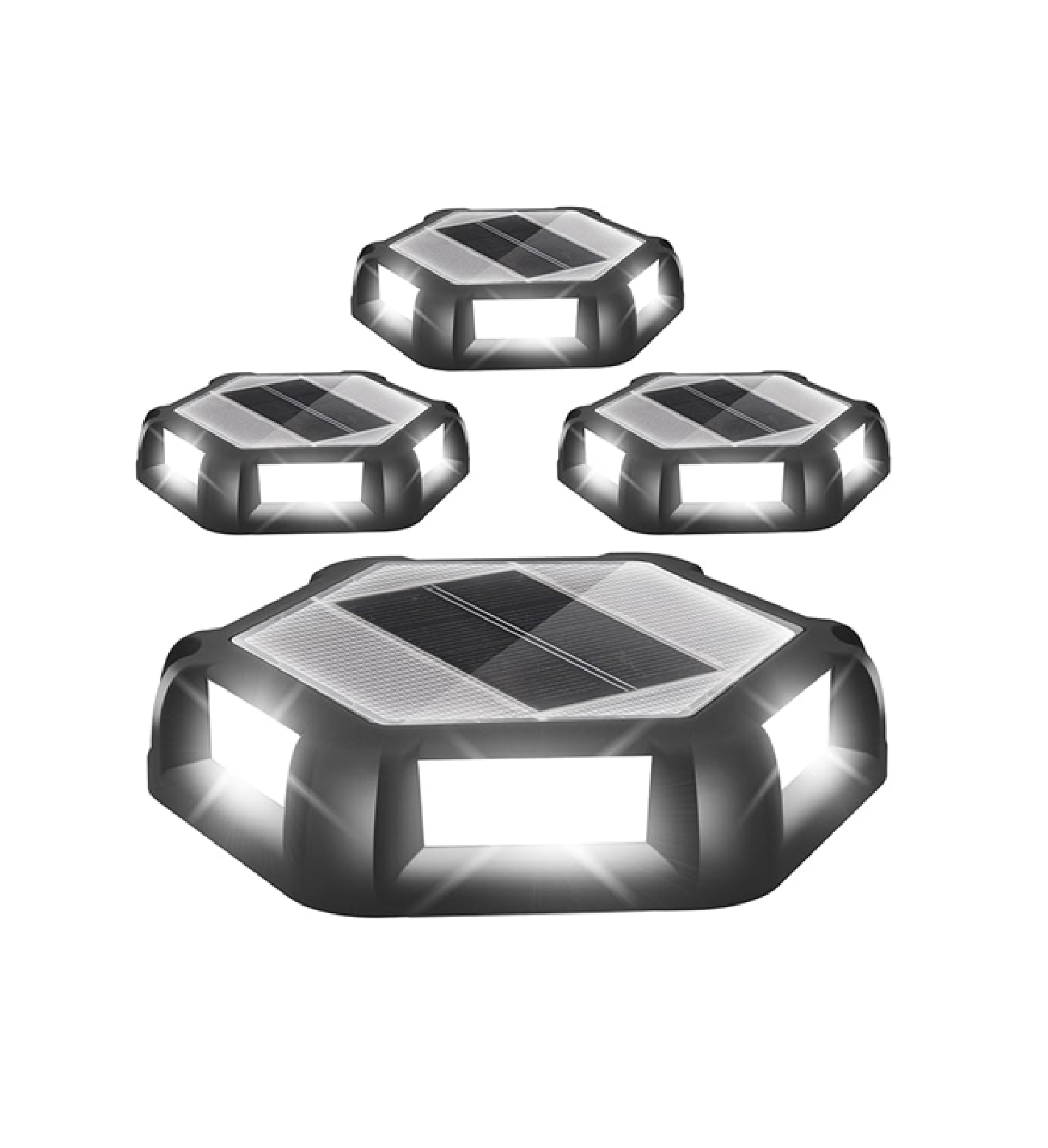 Solar Deck Lights 4 Pack – Outdoor Waterproof Ground Pathway