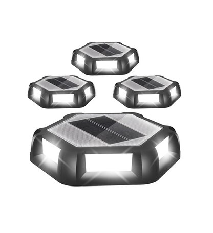 Solar Deck Lights 4 Pack – Outdoor Waterproof Ground Pathway