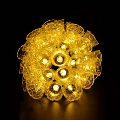 Guirlande Solaire 20 Cloche de Noel Jaune