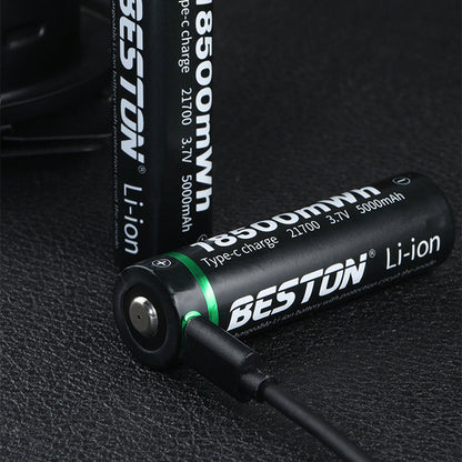 1PC BESTON 21770-C-50 21700 5000mAh High Capacity Type-C Rechargeable Li-ion Battery For Flashlight (5000mAh)