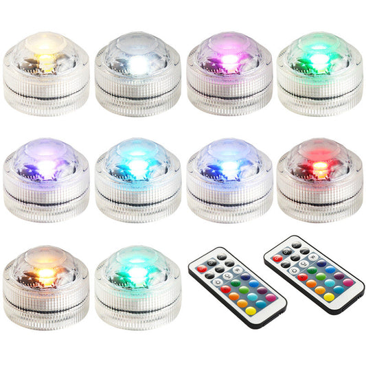 10 Pack Wireless Waterproof Submersible Light
