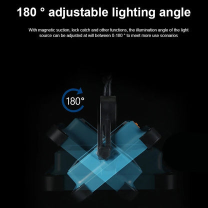 Portable LED Work Solar Light with Solar Panel Rechargeable LED Floor Light for Emergency Worklight