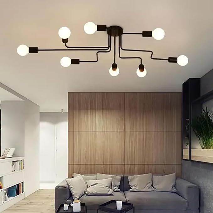 Sputnik Ceiling Light 8-Light Adjustable Modern Flush Mount