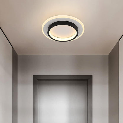 Modern Round LED Flush Mount Ceiling Light – Circle Flat Lamp for Hallway