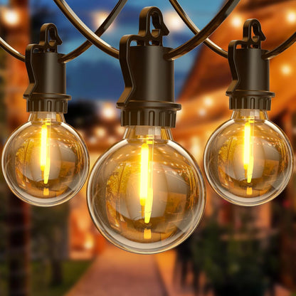 56FT Solar Garden Festoon Lights with Remote