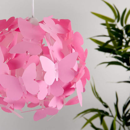 Modern Bright Pink Butterflies Ceiling Chandelier Lamp Shade | Pendant Lights. Home Décor & Improvement Essential