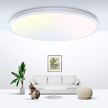 15W Flush Mount LED Ceiling Light – Brushed Nickel. 3 CCT