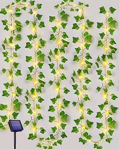 Solar String Lights 10M 100 LED Ivy Garland – Solar Powered. 8 Modes. Waterproof
