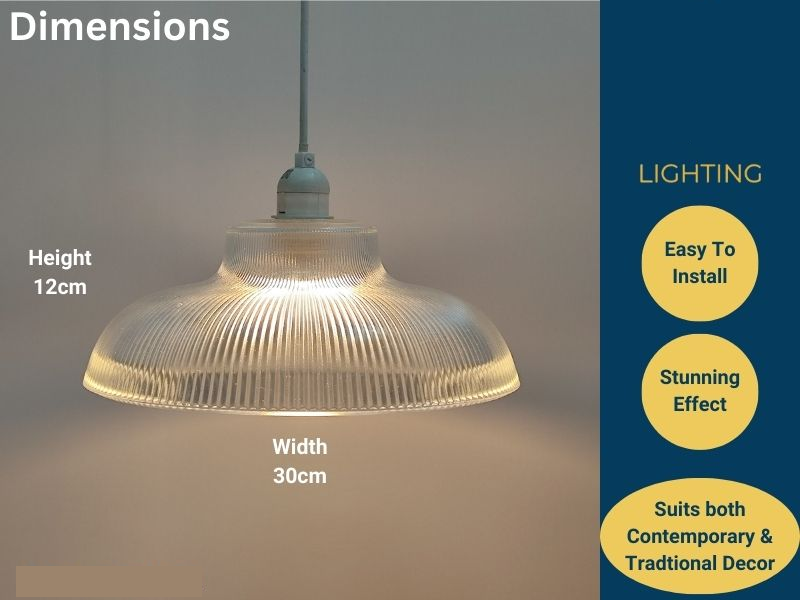 Modern Glass Bistro Ceiling Pendant Light Shade (Shade Only)