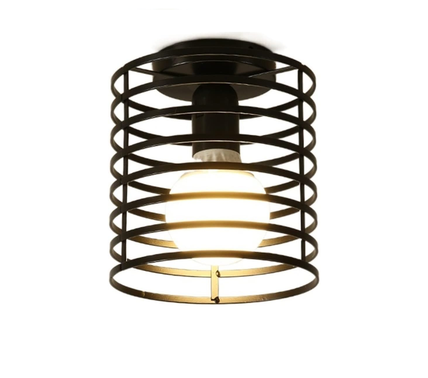 Vintage Basket Cage Metal Ceiling Light