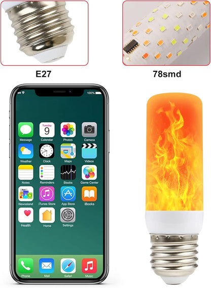 Flame Bulb 2 Pack LED E27 Flickering Effect