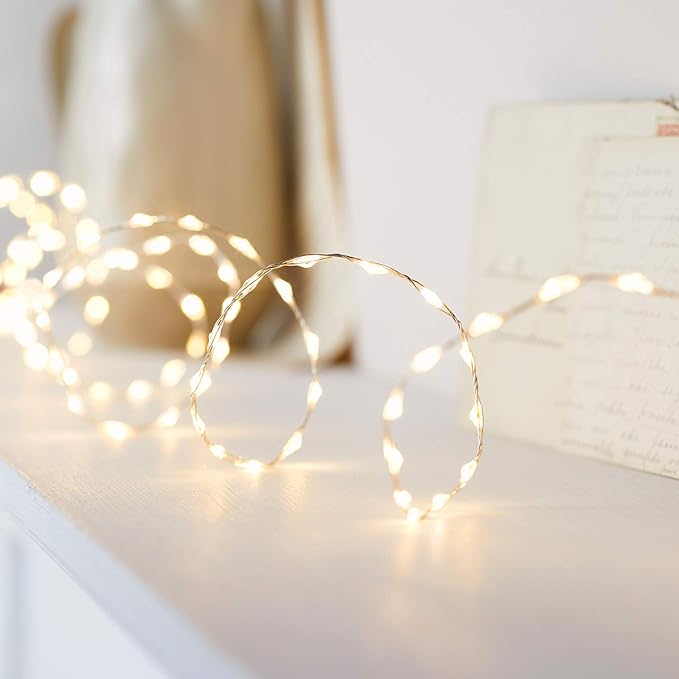 5M 100 LED Warm White Plug-In Fairy Lights