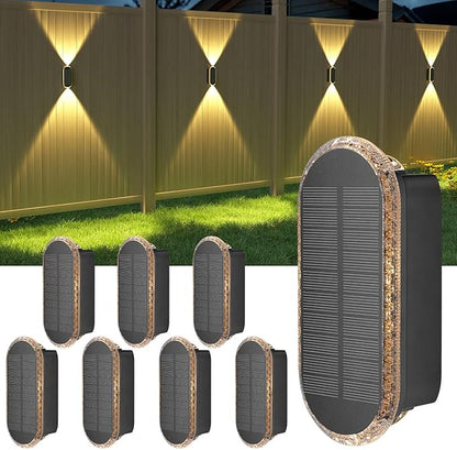 Solar Fence Lights – 4 Pack. 3 Color Options
