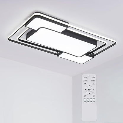 Modern Dimmable LED Ceiling Light with Remote. 90×60CM. 3000–6500K