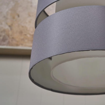 Modern 2 Tier Ceiling Light Shade in a Grey Finish | Pendant Lights. Home Décor & Improvement Essential