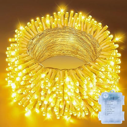 Battery Fairy Lights – 10m. 100 LEDs. 8 Modes. Timer. Waterproof Warm White