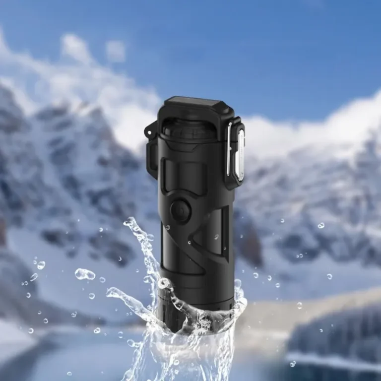 Waterproof Electric Lighter With LED Flashlight