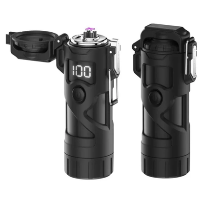 Waterproof Electric Lighter With LED Flashlight