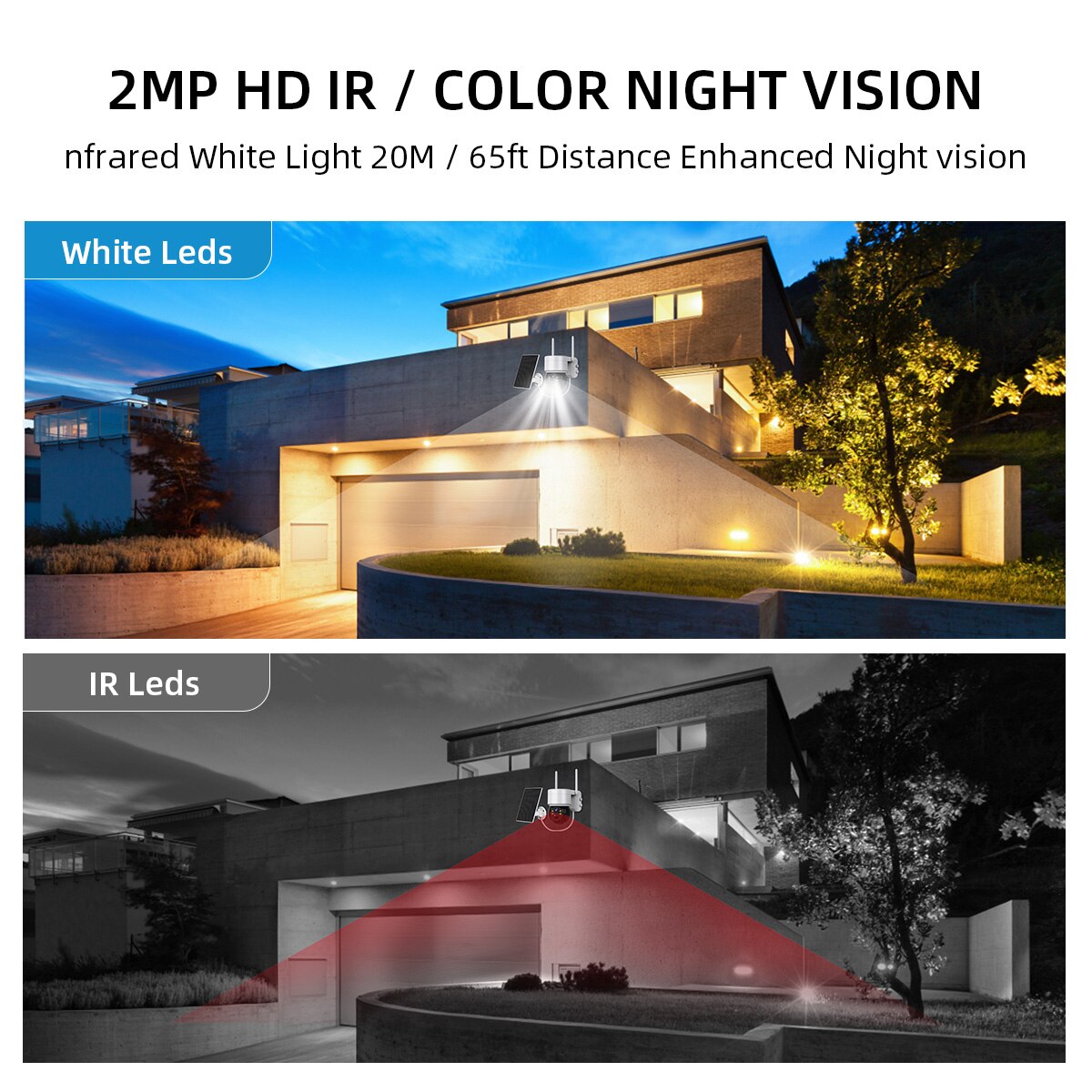 4MP PTZ Solar Camera - 2.4gHz WiFi Surveillance Outdoor IP Camera Exterior Wireless Camera Solar Power Battery iCsee APP