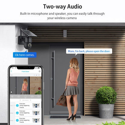 WIFI Wireless PTZ Solar Camera 4G SIM 3MP Outdoor Solar Panel Two Way Audio Security Protection CCTV Camera Battery Cam
