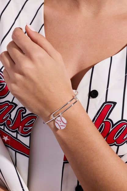 You're A Catch Baseball Charm Bangle