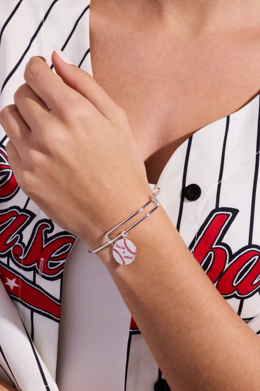 You're A Catch Baseball Charm Bangle