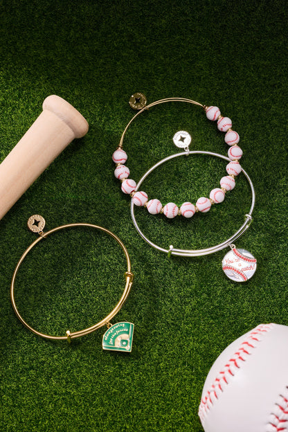 You're A Catch Baseball Charm Bangle