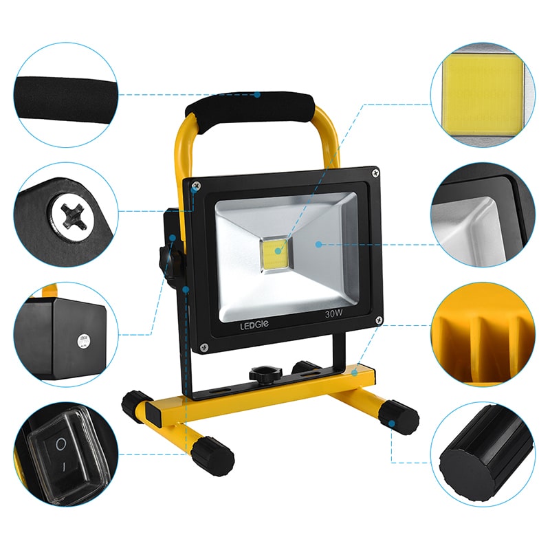 30W Waterproof Daylight White AC LED Flood Lights