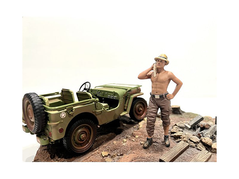 4X4 Mechanic Figure 1 for 1/18 Scale Models by American Diorama