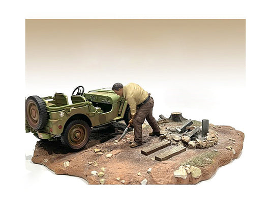 4X4 Mechanic Figure 4 for 1/18 Scale Models by American Diorama