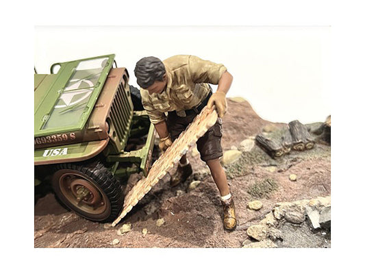 4X4 Mechanic Figure 8 with Board Accessory for 1/18 Scale Models by American Diorama