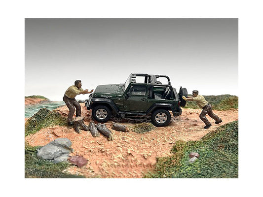 4X4 Mechanics 2 Piece Diecast Figure Set 3 for 1/43 Scale Models by American Diorama