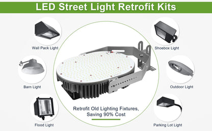 150W LED Retrofit Kit for Shoebox & Area Lights. 20.250 Lumens. 600W MH/HID Replacement