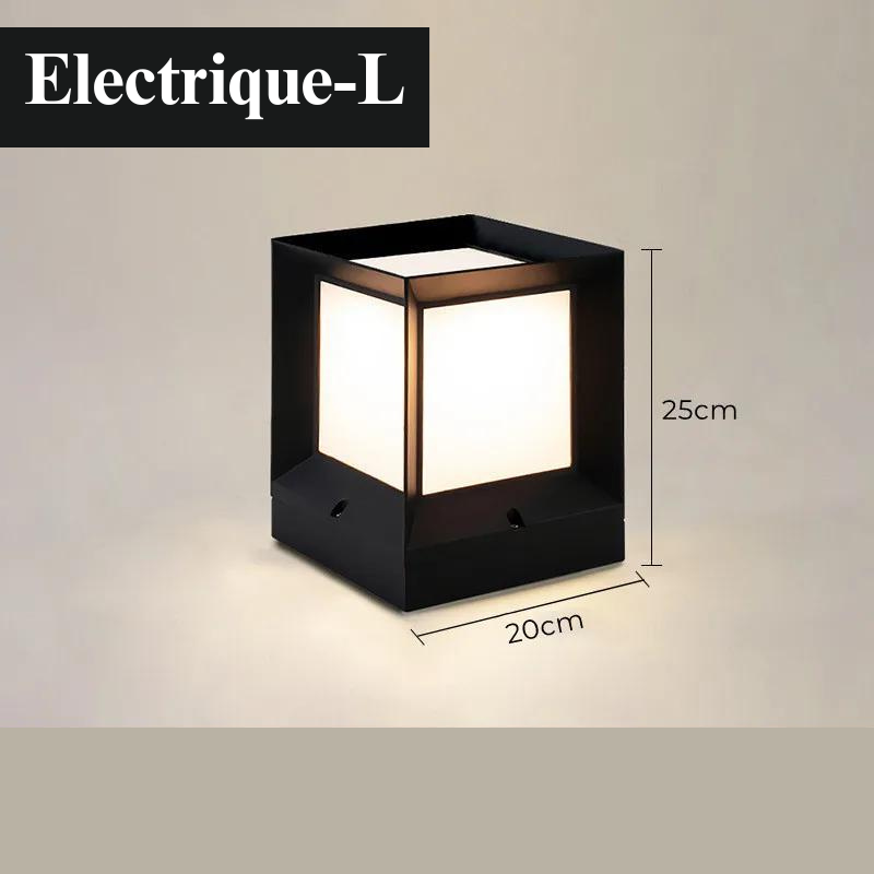 Lampe solaire design cube multicolore (Aluminium)