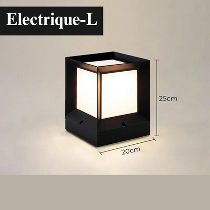 Lampe solaire design cube multicolore (Aluminium)