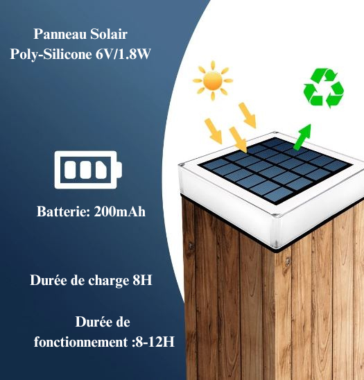 Lampe solaire a poser LED