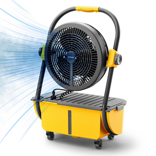 (Open Box) AirSupply MS12 Portable Mist Fan. 19.200mAh Battery & 2.9-Gallon Tank