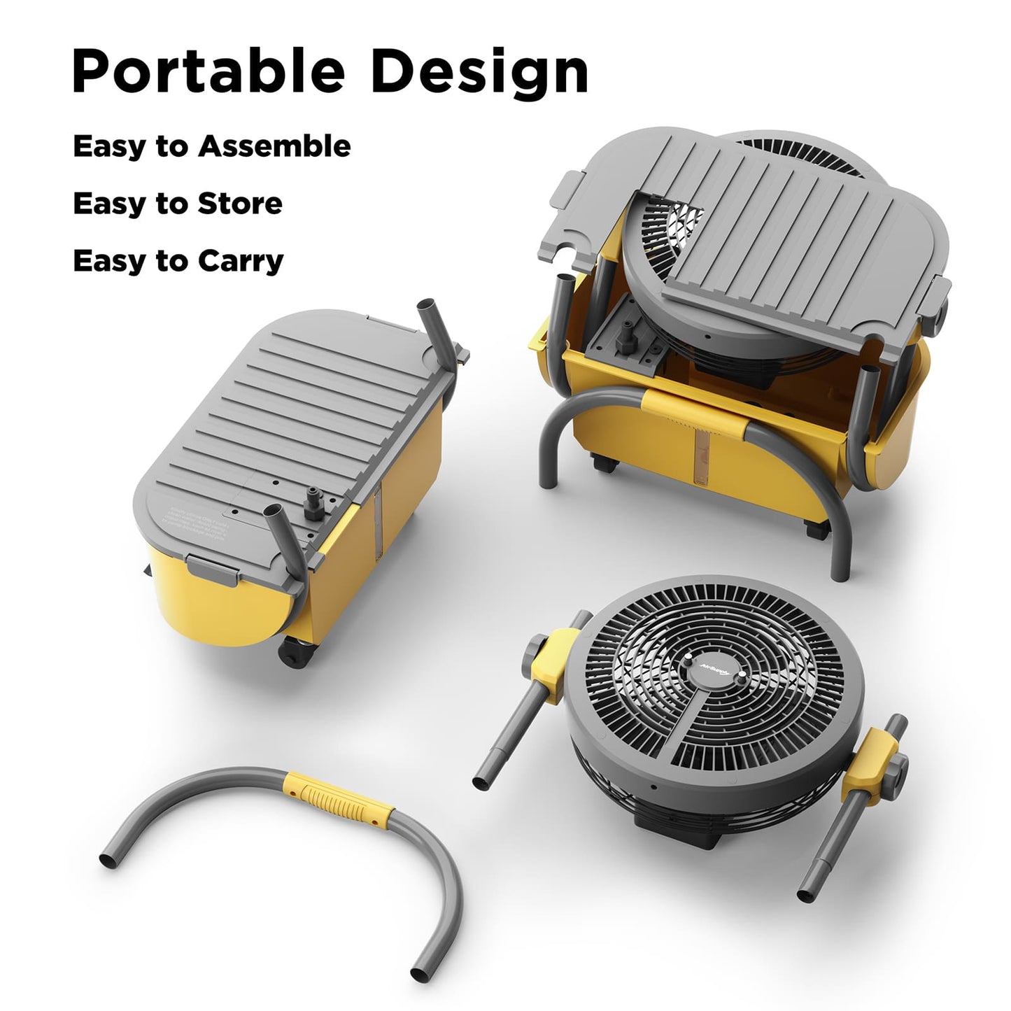 (Open Box) AirSupply MS12 Portable Mist Fan. 19.200mAh Battery & 2.9-Gallon Tank