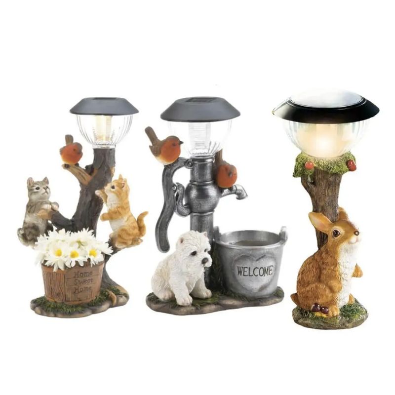 Animaux solaire extérieur Lapin Chat Chien